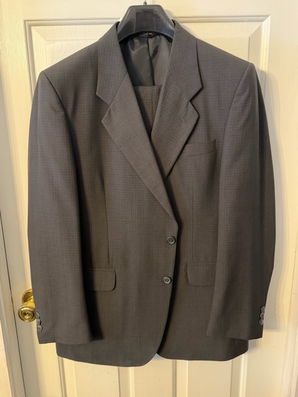 Classic Men's Brown Plaid Suit